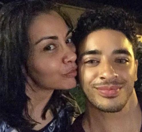 Laith Ashley with his mother